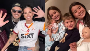Icardi y la China Suárez viajaron con sus hijos y vivieron la fiesta del Galatasaray