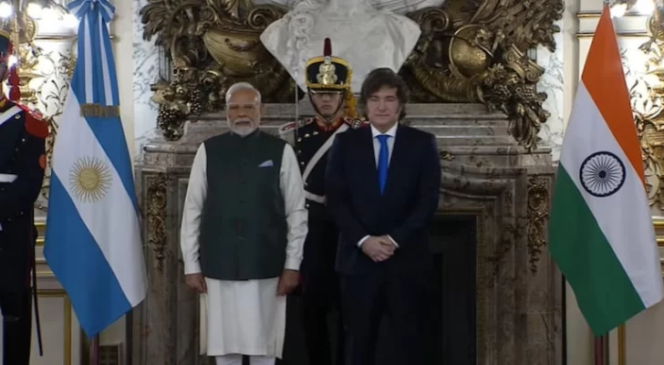 Milei y el primer ministro de India se reunieron en la Casa Rosada