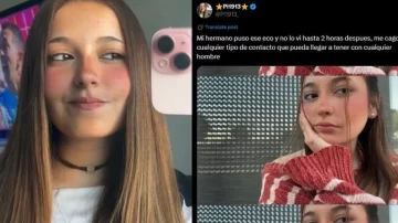 Subió una selfie y su hermano la escrachó con un comentario insólito