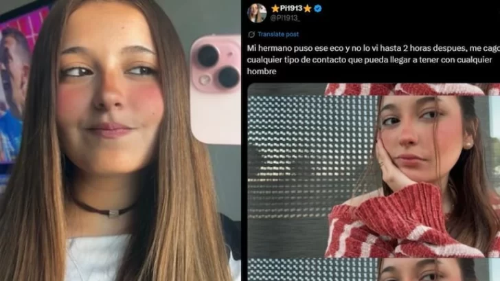 Subió una selfie y su hermano la escrachó con un comentario insólito